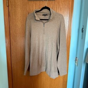 Banana Republic Men's Zip-Neck Sweater in Tan